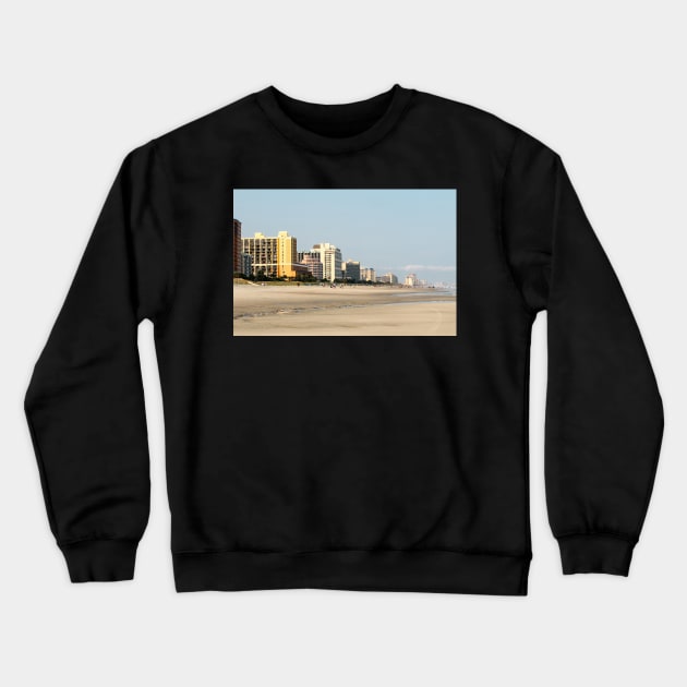 Aerial view of building, Myrtle beach Crewneck Sweatshirt by Carlosr1946